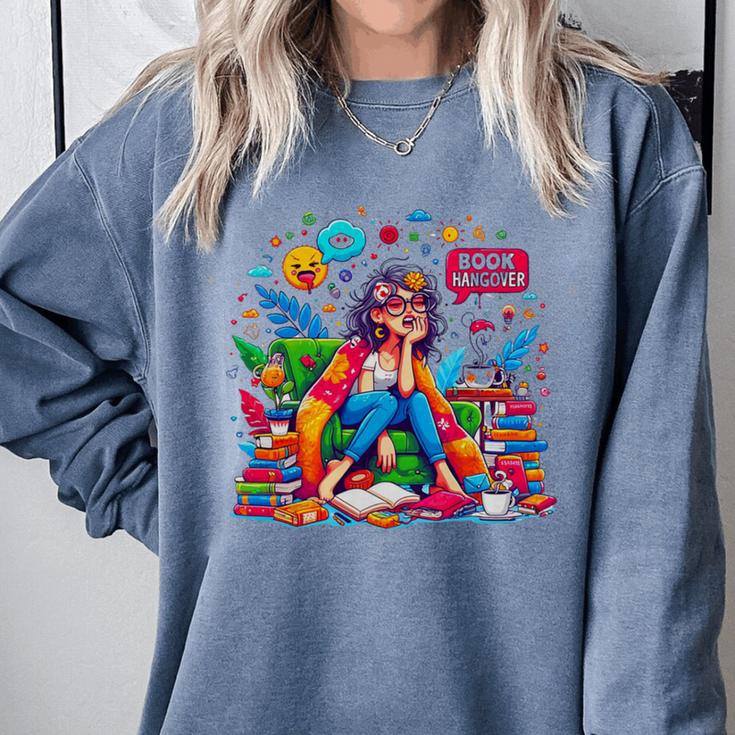 Woman Book Lover Book Hangover Woman Premium Tri-Blend Comfort Colors Sweatshirt Woman Book Lover Book Hangover Woman Premium Tri-Blend Comfort Colors Sweatshirt