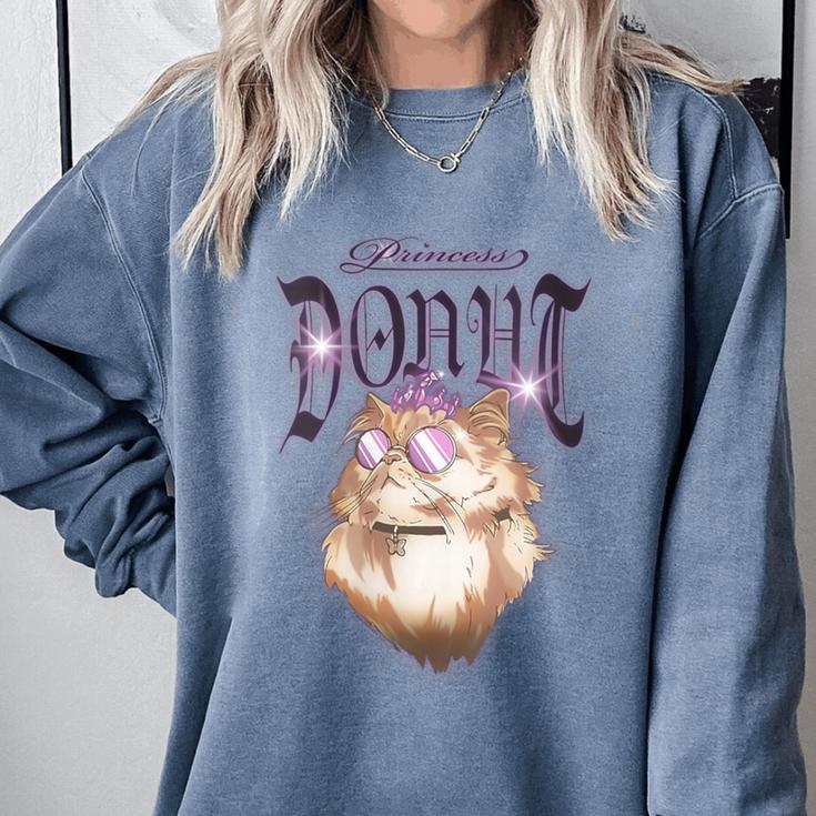 Women's Dungeon Crawler Carl Airbrushed Princess Donut Series Book Comfort Colors Sweatshirt Women's Dungeon Crawler Carl Airbrushed Princess Donut Series Book Comfort Colors Sweatshirt