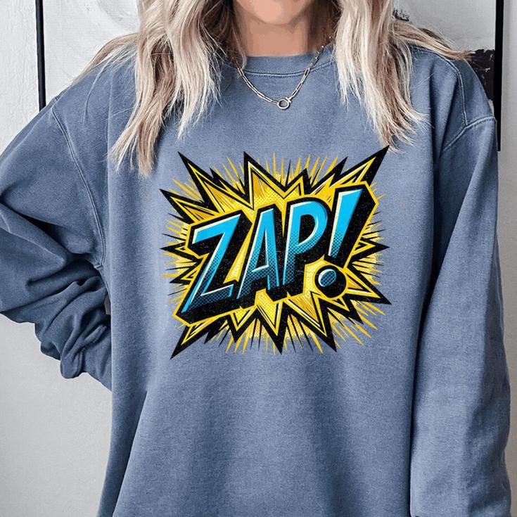 ZAP Comic Book Retro Artwork – Cartoon Collector Comfort Colors Sweatshirt ZAP Comic Book Retro Artwork – Cartoon Collector Comfort Colors Sweatshirt