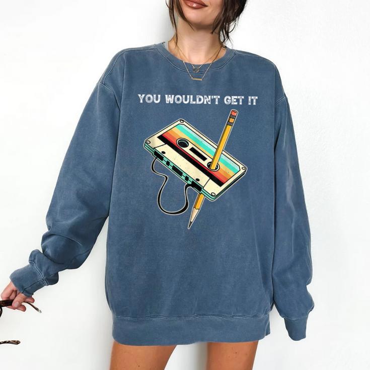 70s 80s 90s Retro Party Costume Nostalgia Cassette Comfort Colors Sweatshirt