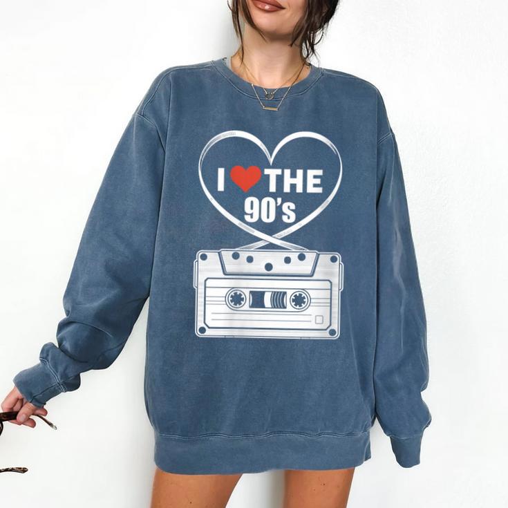 90s Nostalgia Cassette Heart Retro I Love The 90s Comfort Colors Sweatshirt