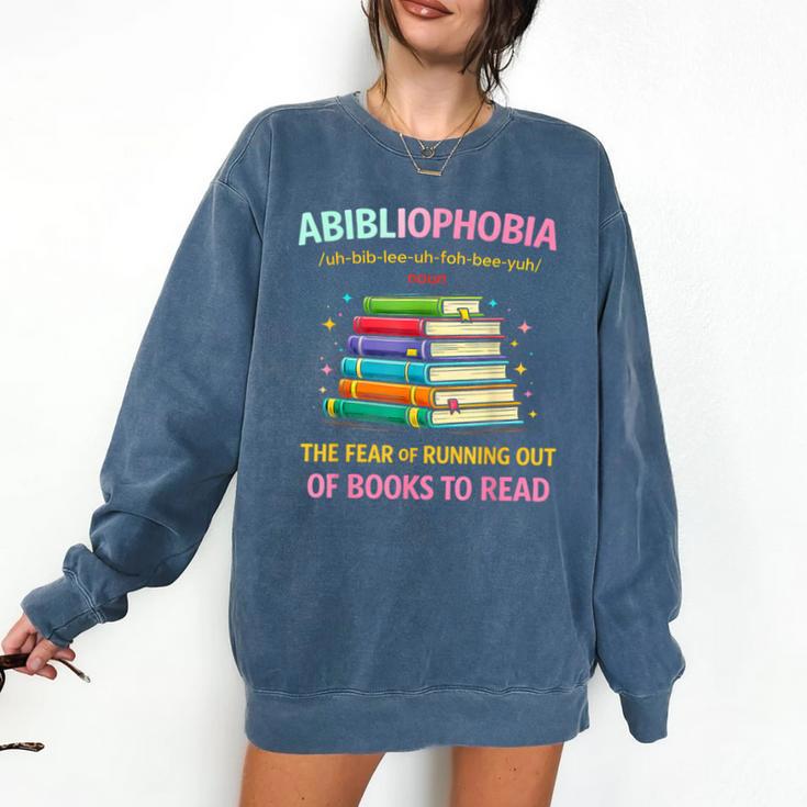 Abibliophobia Book Lovers Graphic Comfort Colors Sweatshirt
