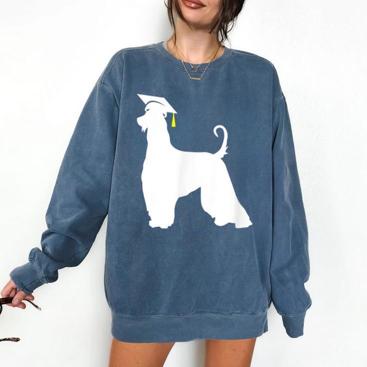 Afghan Hound Graduation Dog Graduate Men Women Kids Comfort Colors Sweatshirt
