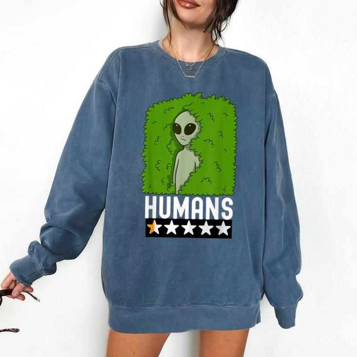Alien Avoids Humans Sarcastic Introvert Humor Comfort Colors Sweatshirt