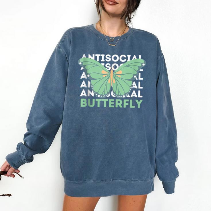 Anti-Social Introvert Butterfly Comfort Colors Sweatshirt