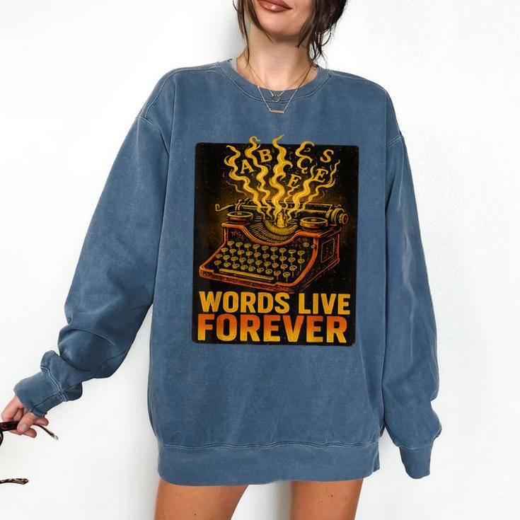 Antiques Collector Writing Retro Nostalgia Curiosity Comfort Colors Sweatshirt