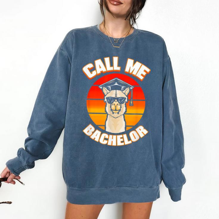 Bachelor Graduation For University Degree Party Llama Comfort Colors Sweatshirt