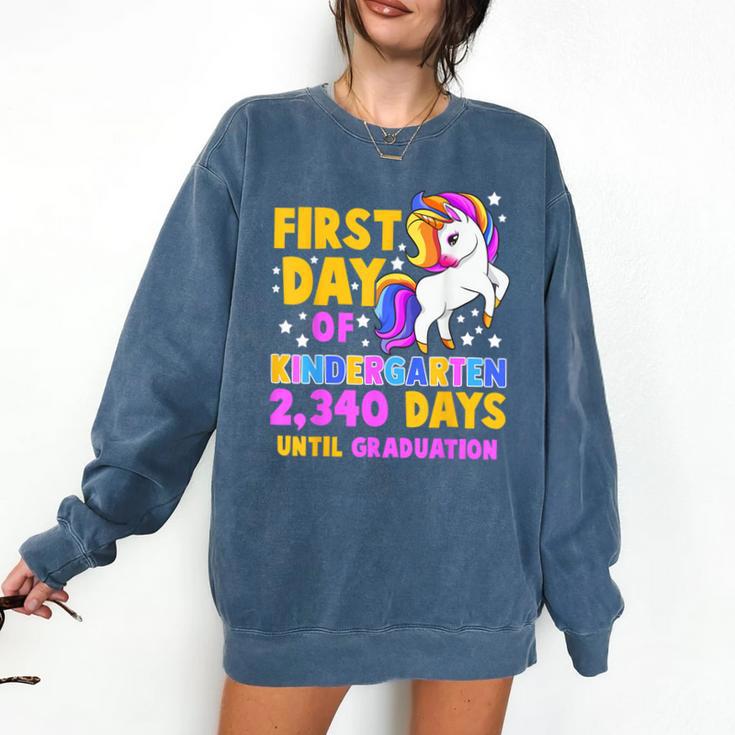 Back To School First Day Of Kindergarten Graduation Unicorn Comfort Colors Sweatshirt