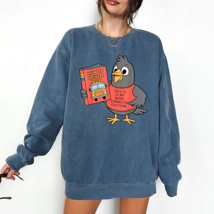 This Is My Book Character Costume- Pigeon Kids Reading Comfort Colors Sweatshirt