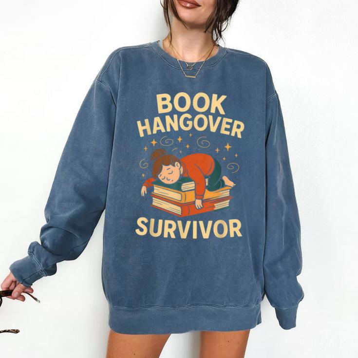 Book Hangover Survivor Reading Humor Librarian Bibliophiles Comfort Colors Sweatshirt