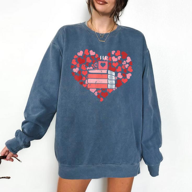 Book Heart Cute Read Book Reading Librarian Across America Comfort Colors Sweatshirt