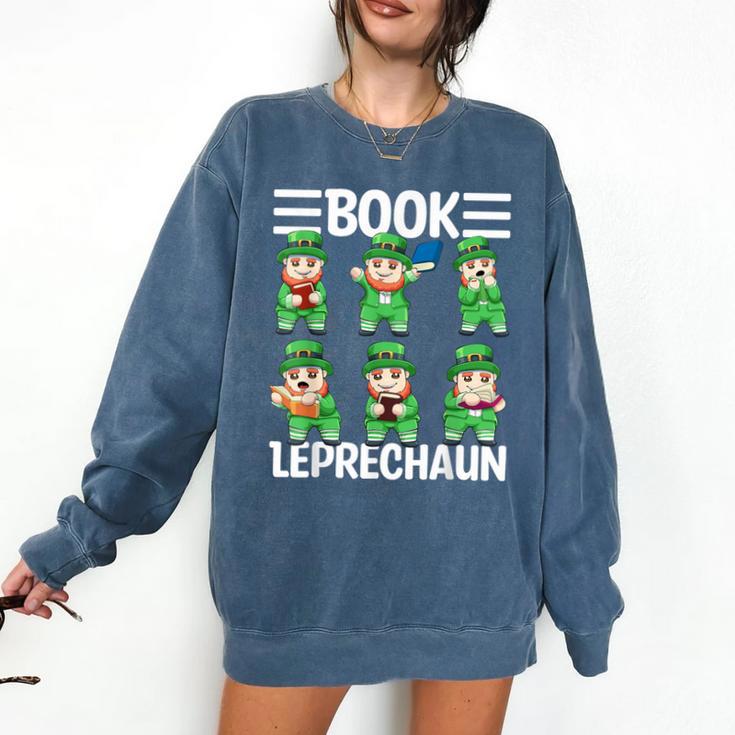 Book Leprechaun St Patrick's Day Library Librarian Reading Comfort Colors Sweatshirt