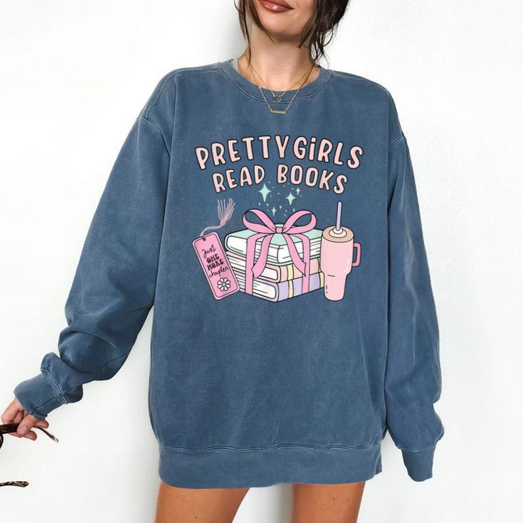 Book Lover's Pretty Girl's Read Books Comfort Colors Sweatshirt