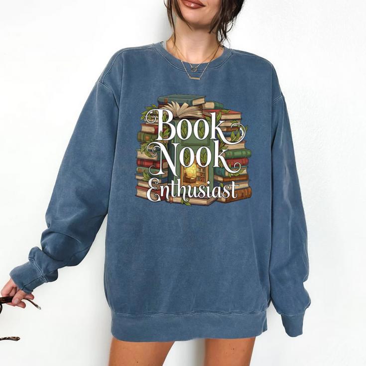 Book Nook Enthusiast Cozy Library Reader Collector Comfort Colors Sweatshirt