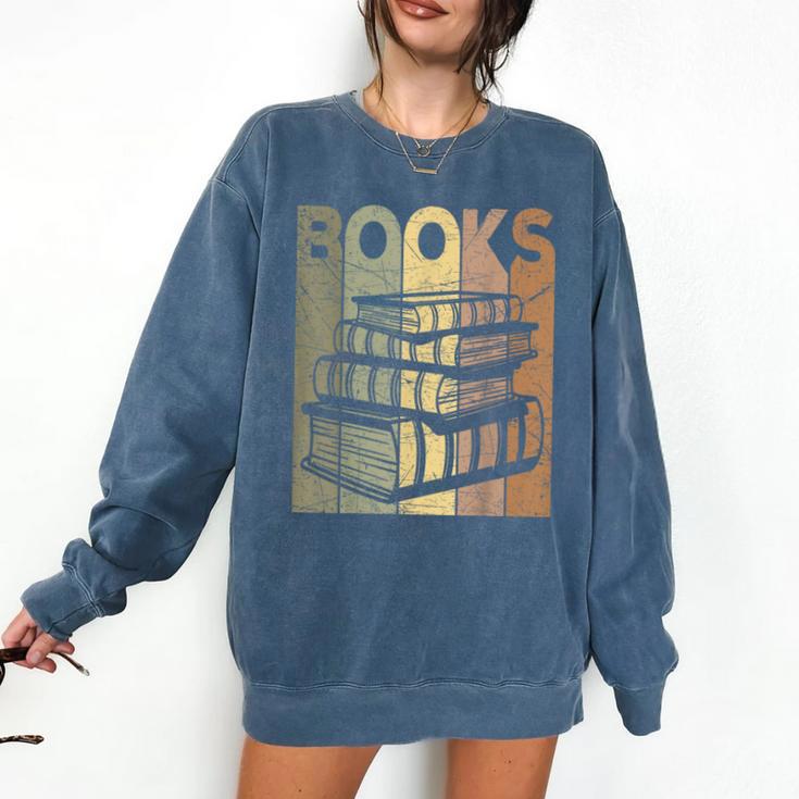 Book Reader Vintage Bookworm Retro Book Lover Comfort Colors Sweatshirt