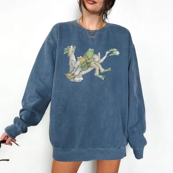 Book Shirt Frog Toad Vintage Book Frog Comfort Colors Sweatshirt