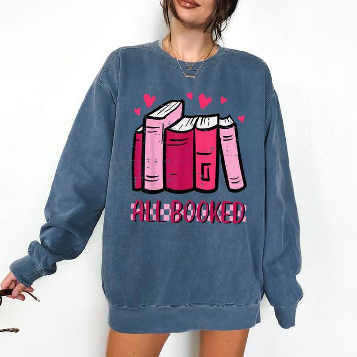 All Booked Read Book Reading Librarian Men Women Kids Comfort Colors Sweatshirt