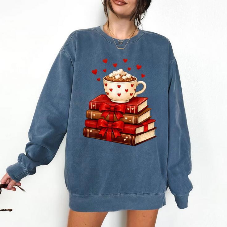 All Booked For Valentine’s Day Reading Teacher Comfort Colors Sweatshirt
