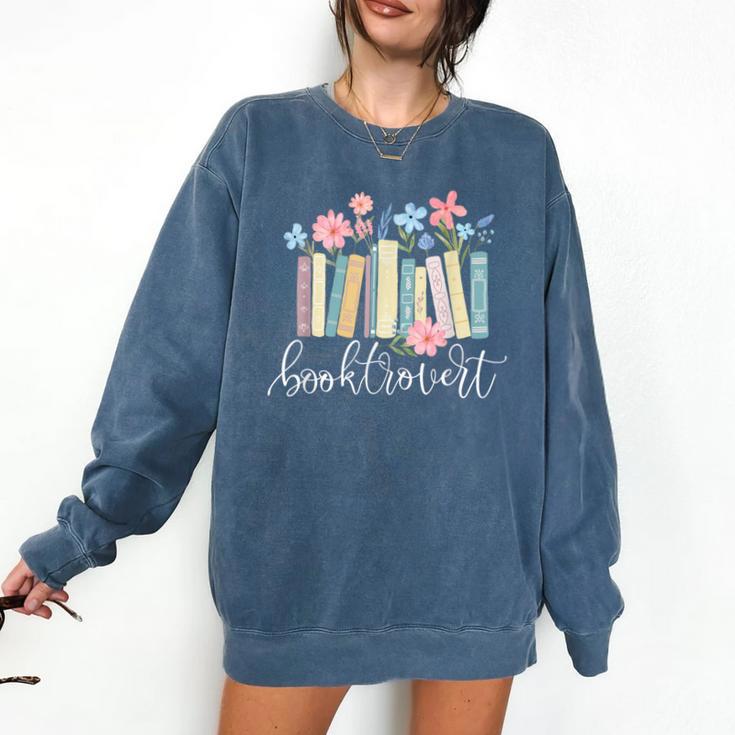 Booktrovert Book Lover Reading Bookworm Reader Comfort Colors Sweatshirt