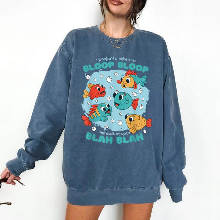 Cartoon Sarcasm Anti-Social Nihilism Introvert Fish Comfort Colors Sweatshirt