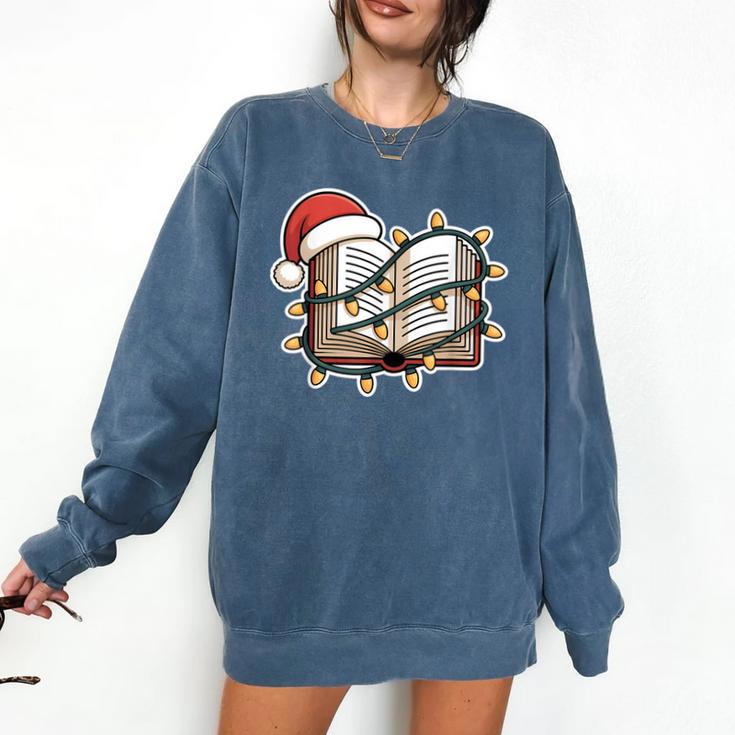 Christmas Book Festive Holiday Xmas Comfort Colors Sweatshirt