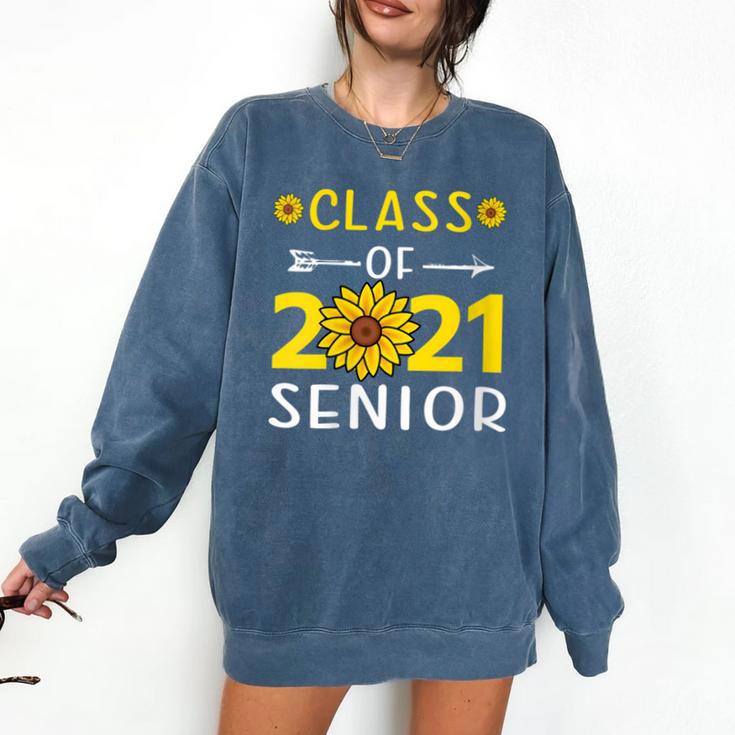 Class Of 2021 Senior Graduation Sunflower Comfort Colors Sweatshirt