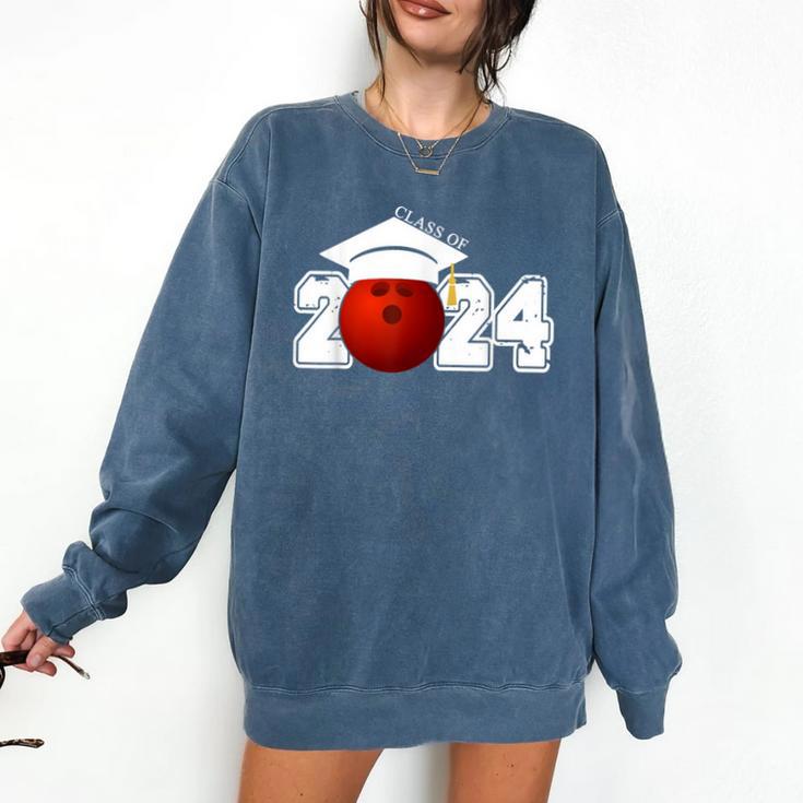 Class Of 2024 Graduation For Him Her Bowling Sports Comfort Colors Sweatshirt