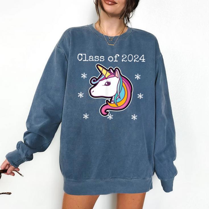 Class Of 2024 Graduation Year Unicorn Tee Shirt Comfort Colors Sweatshirt