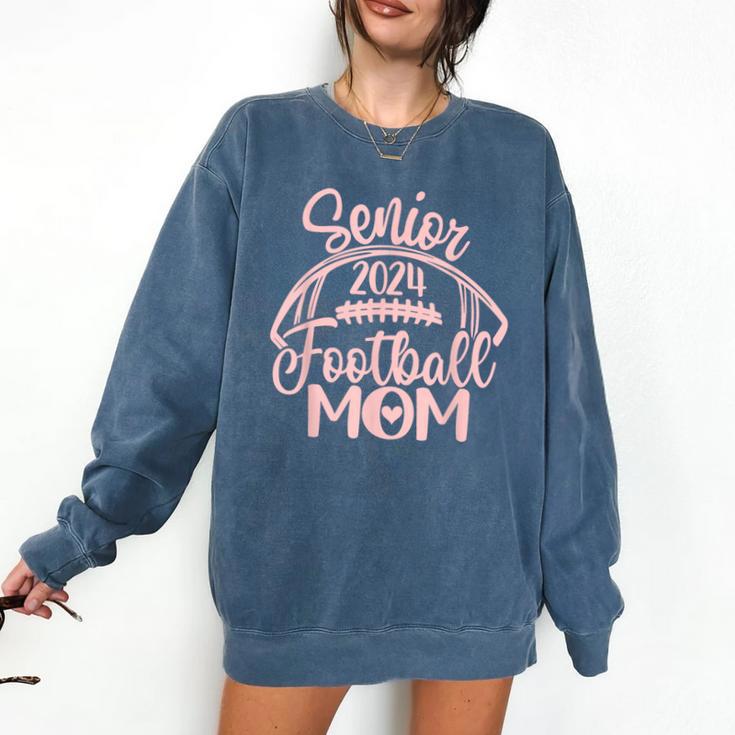 Class Of 2024 Senior Football Graduation Mom Comfort Colors Sweatshirt