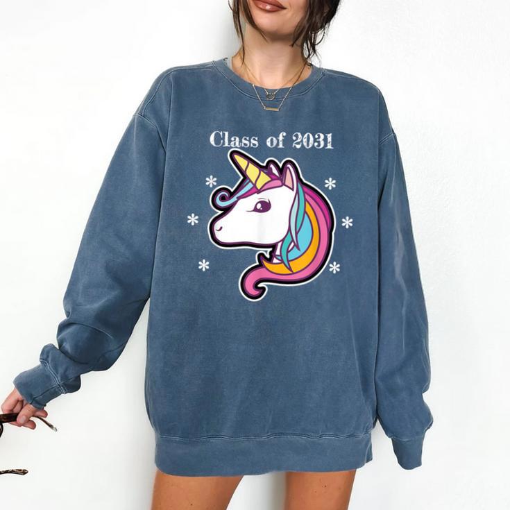 Class Of 2031 Graduation Year Unicorn T Shirt Comfort Colors Sweatshirt