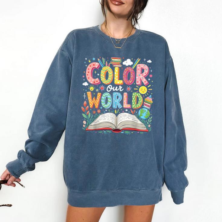 Color Our World Book Reading Program 2026 Summer Comfort Colors Sweatshirt