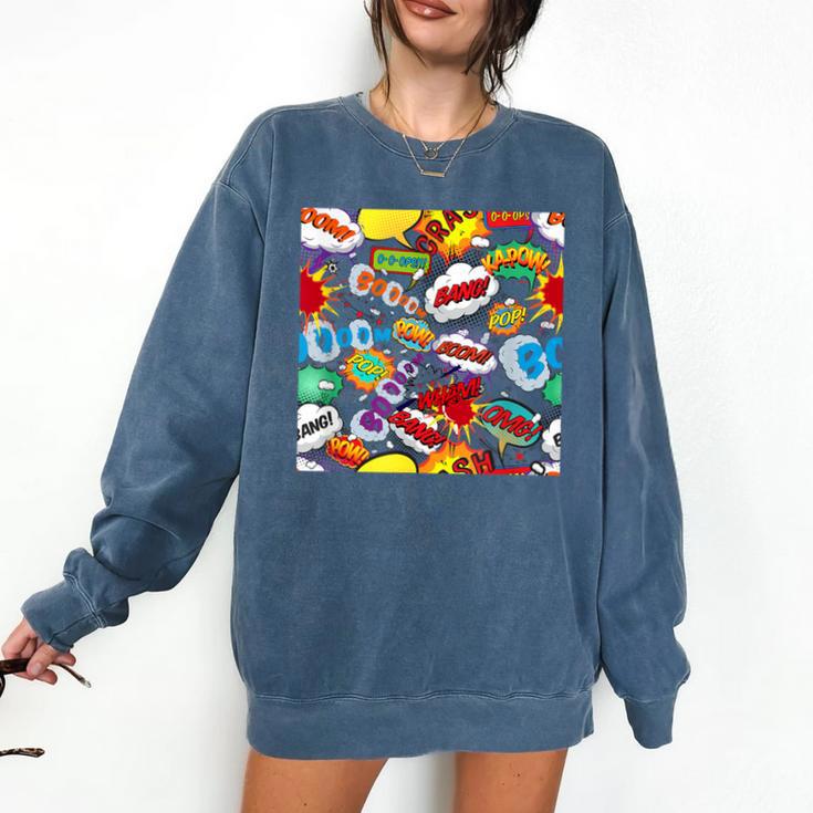 Comic Book Pop Art Modern Fun Comfort Colors Sweatshirt