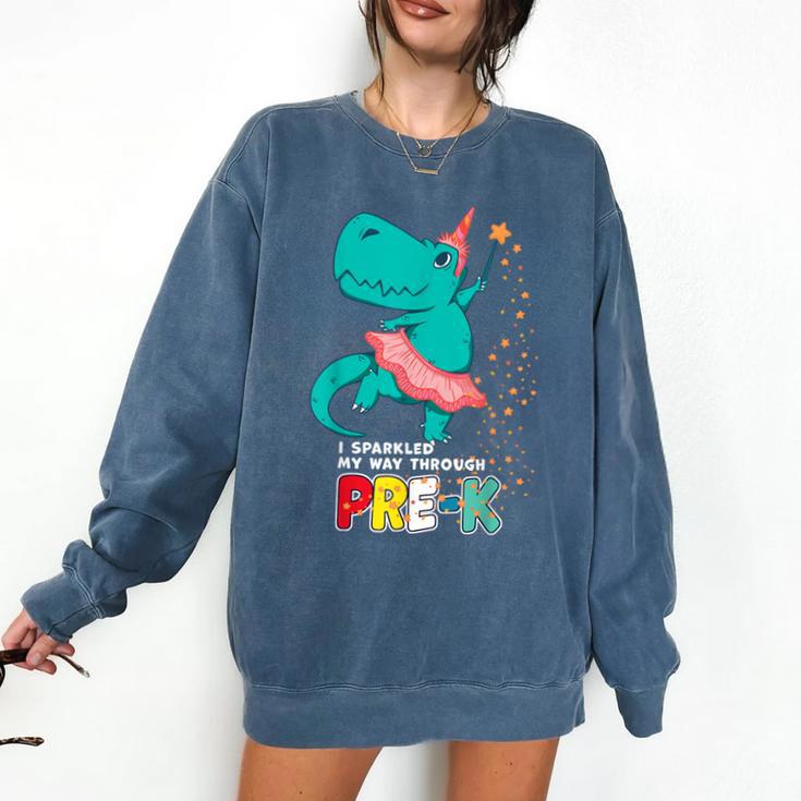 Cute Magical Ballerina Dino Unicorn Pre-K Graduation Comfort Colors Sweatshirt