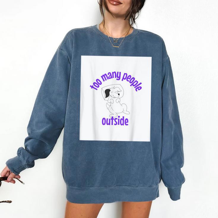 Cute Puppy With a Quote For Introverts Comfort Colors Sweatshirt