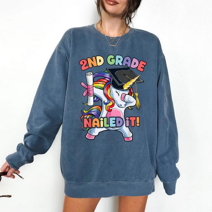Dabbing 2nd Grade Unicorn Graduation Class Of 2021 Nailed It Comfort Colors Sweatshirt