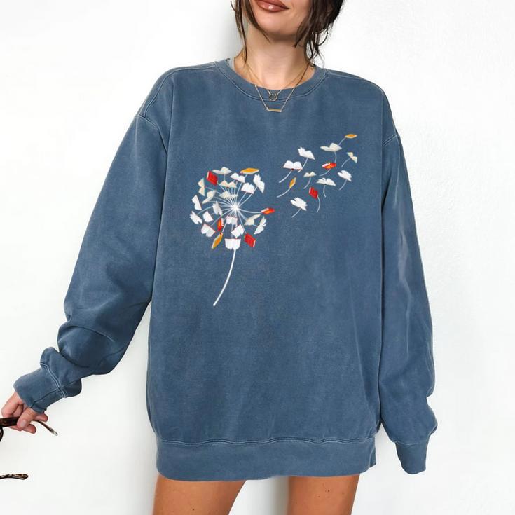 Dandelion Books Book Lover Reading Bookworm Reader Comfort Colors Sweatshirt