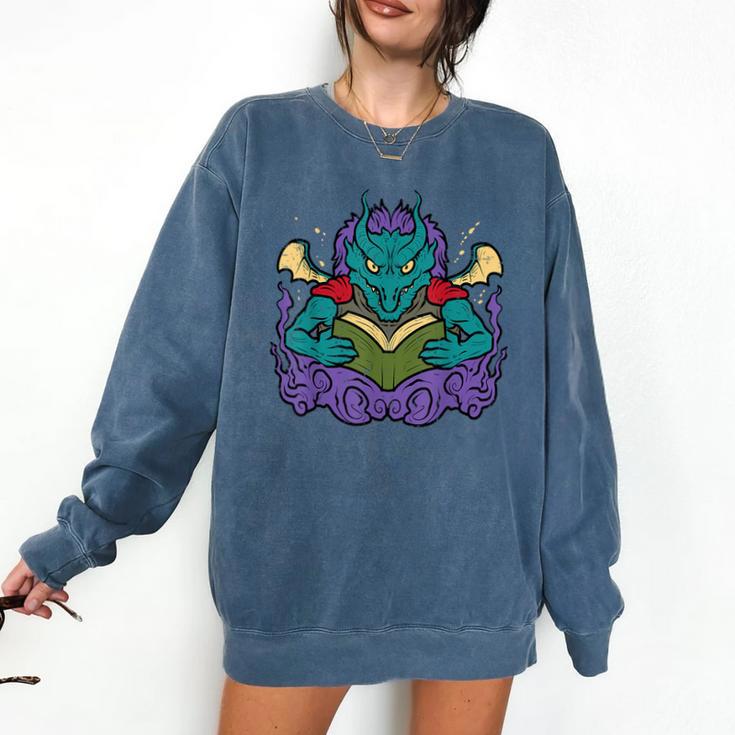 Dragon Read Reading Librarian Book Across America Kids Comfort Colors Sweatshirt