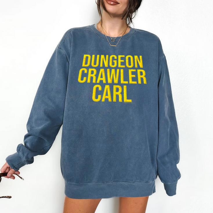 Dungeon Crawler Carl Yellow Text Logo LitRPG Series Book Comfort Colors Sweatshirt