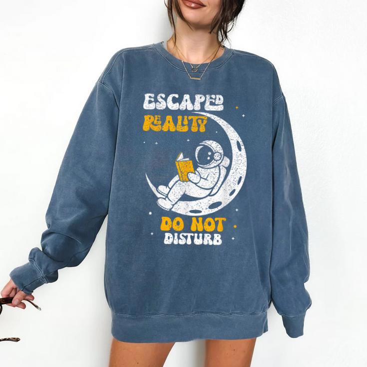 Escaped Reality Do Not Disturb Book Lover Comfort Colors Sweatshirt