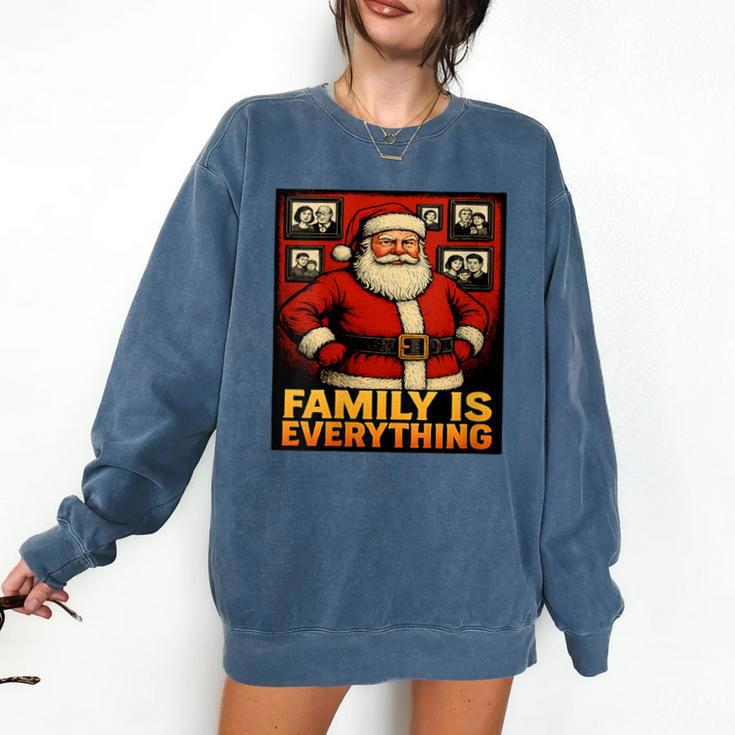 Family Christmas Retro Santa Holiday Nostalgia Vibes Comfort Colors Sweatshirt