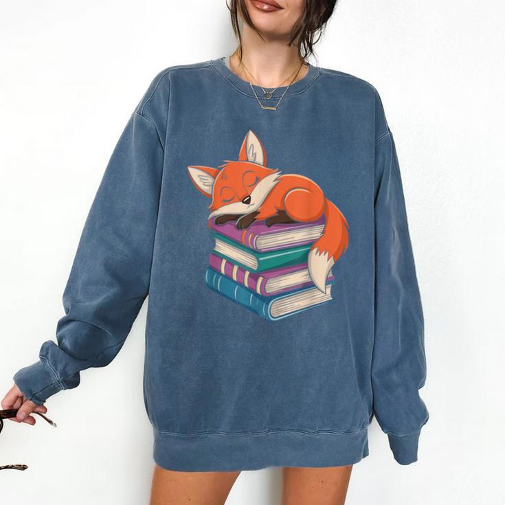 Fox Reading Book Pajama Sleep Comfort Colors Sweatshirt