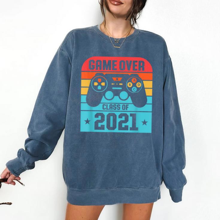 Game Over Class Of 2021 Shirt Students Graduation Comfort Colors Sweatshirt