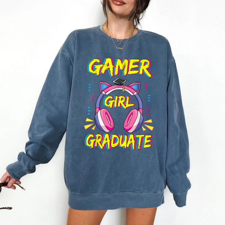 Gamer Girl Graduate Shirt Girls Kids Gamer Graduation Comfort Colors Sweatshirt