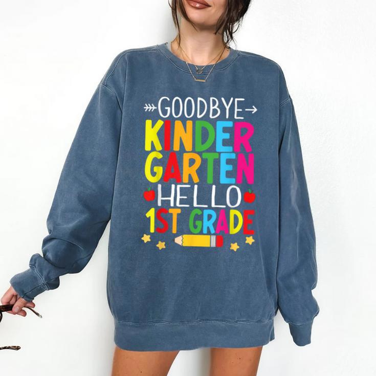 Goodbye Kinder Garten Hello 1st Grade Graduation 2024 Comfort Colors Sweatshirt