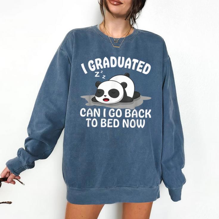 Graduation Animal Zoo Panda Bear I Graduated Panda Student Comfort Colors Sweatshirt