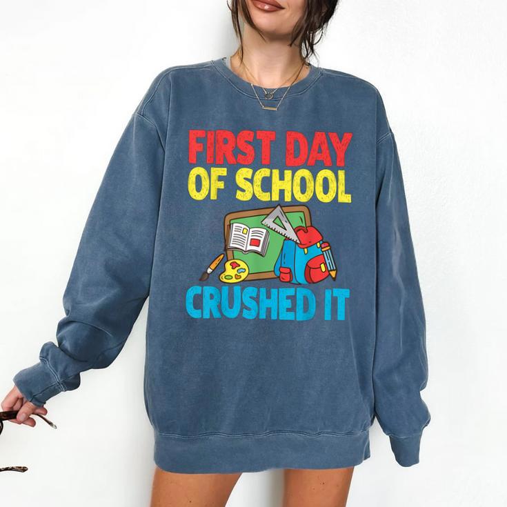 Graduation First Day Of School Crushed It Comfort Colors Sweatshirt
