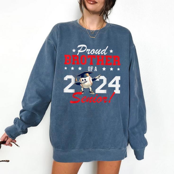 Graduation Proud Brother Of A 2024 Senior Baseball Player Comfort Colors Sweatshirt