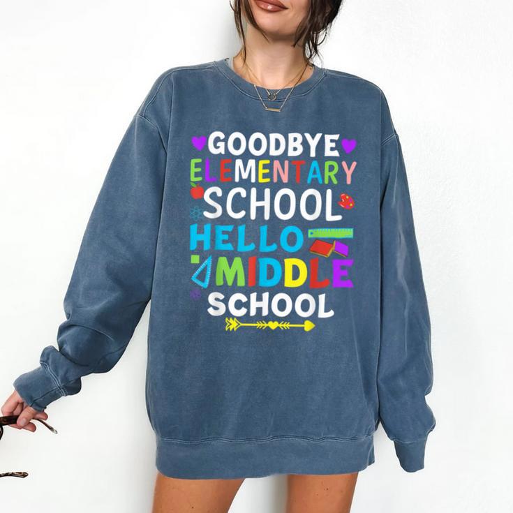 Graduation Shirt For 5th Grader Goodbye Hello Middle School Comfort Colors Sweatshirt