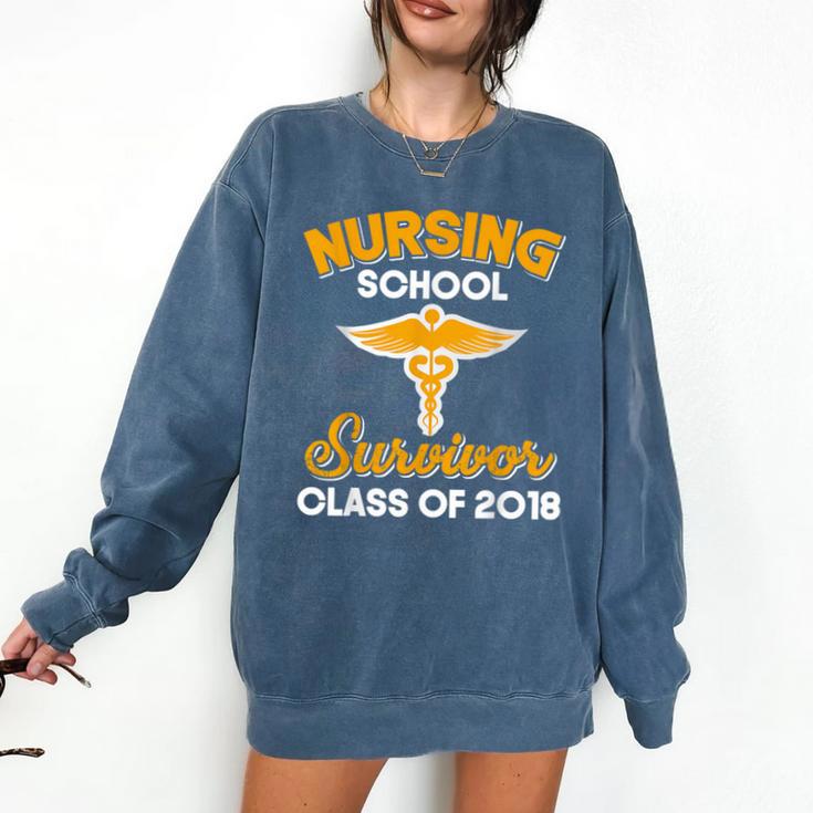 Graduation Shirt Nursing School Survivor Class Of 2018 Tee Comfort Colors Sweatshirt