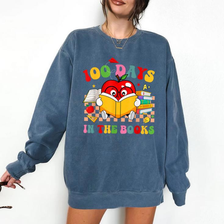 Groovy 100 Days In The Books Reading 100th Day Of School Comfort Colors Sweatshirt